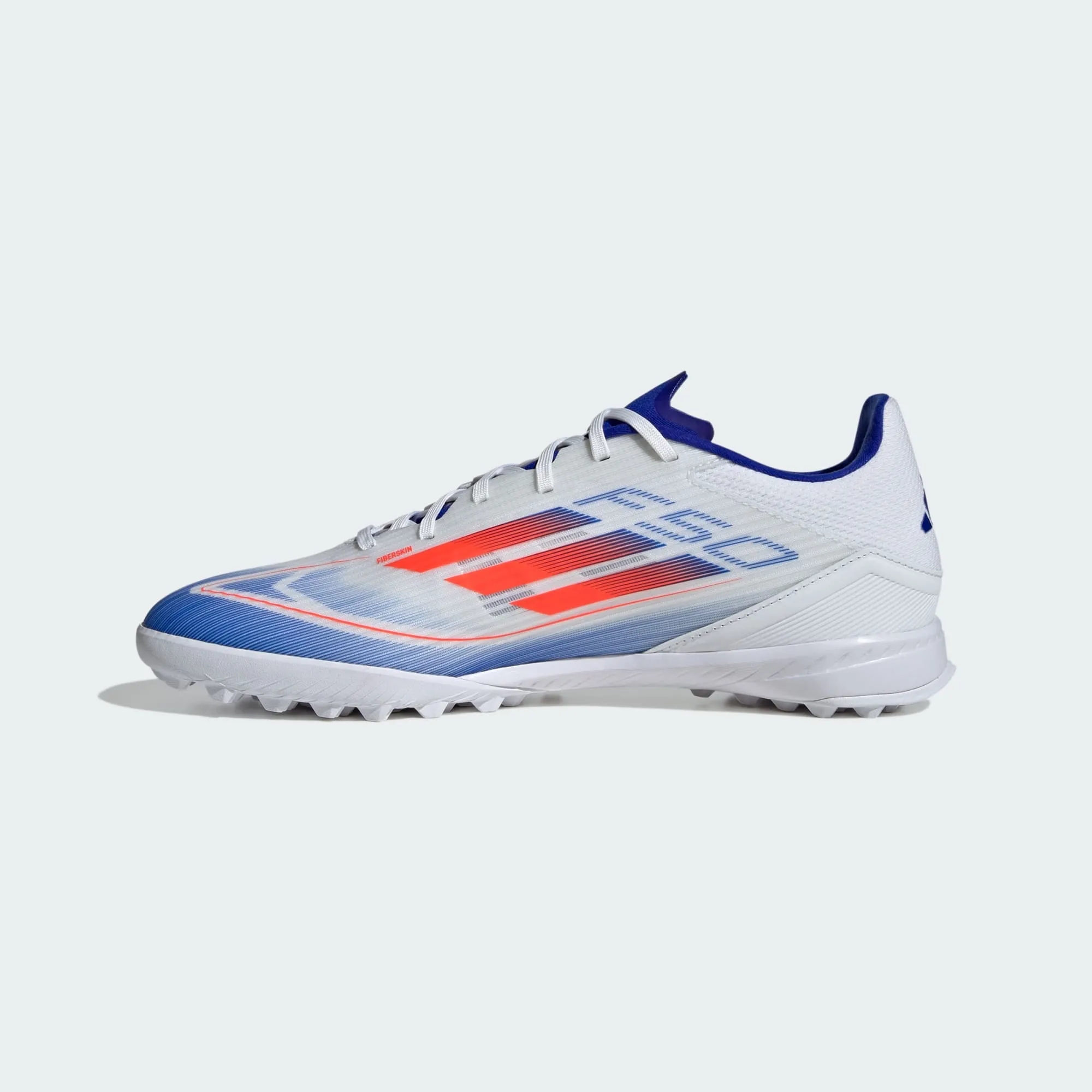 adidas F50 League Artificial Turf Soccer Shoes | Cloud White-Solar Red-Lucid Blue | Men's